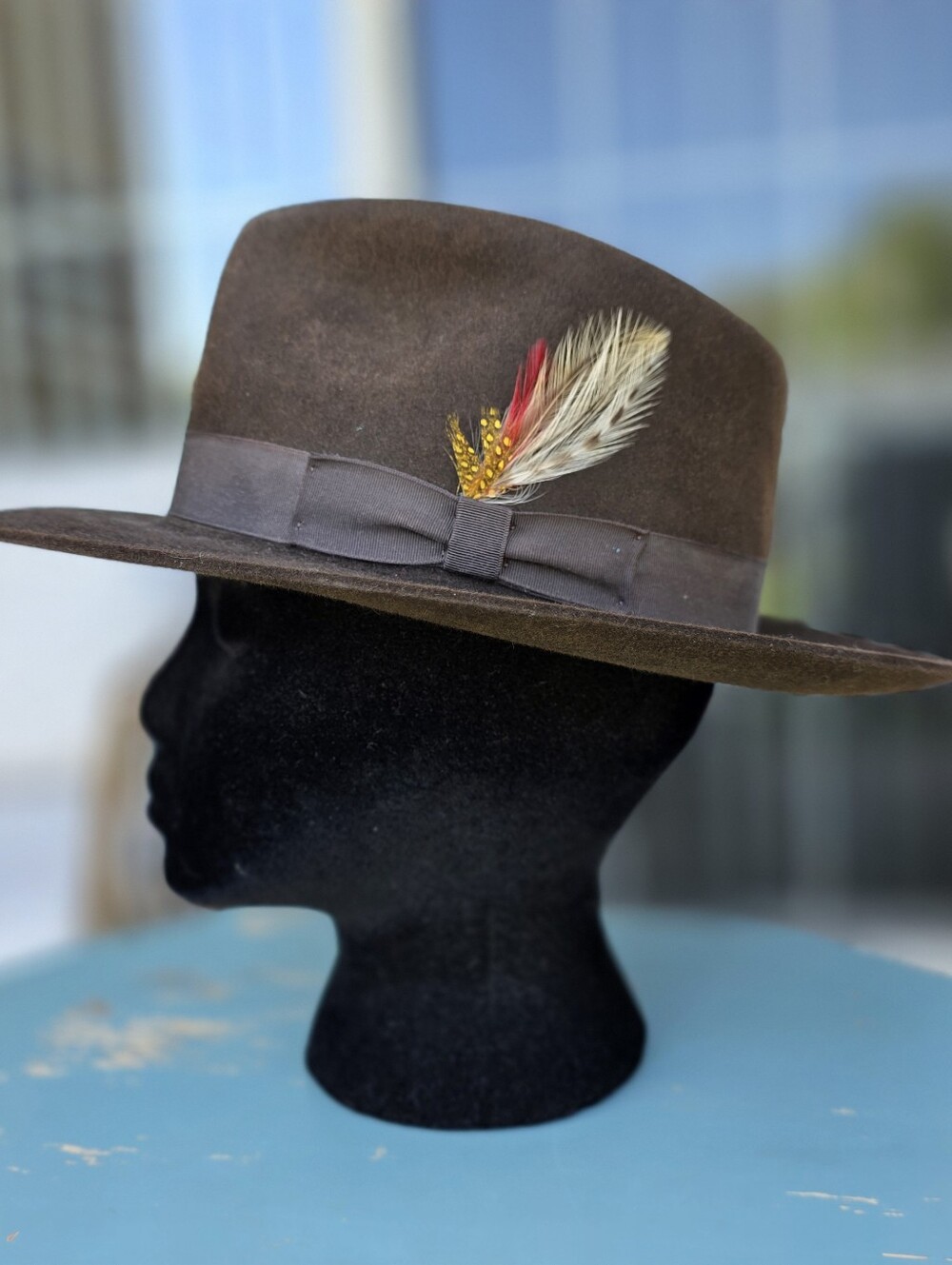 Scala Genuine Fur Felt Brown Rancher Fedora Hat